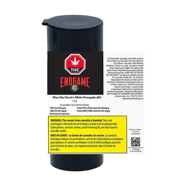 Blue City Diesel x White Pineapple AIO (Disposable Vapes) by Endgame