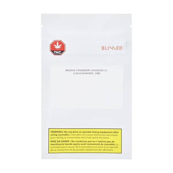 Breathe Strawberry Lemonade 1:1 liquid Diamond : CBD (Disposable Vapes) by Blissed