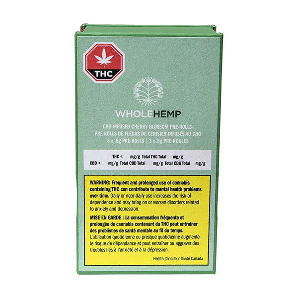 CBG Infused Cherry Blossom Pre-roll (Pre-Rolls) by WholeHemp