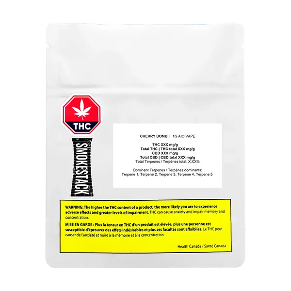 Cherry Bomb AIO Vape (Disposable Vapes) by Smokestack