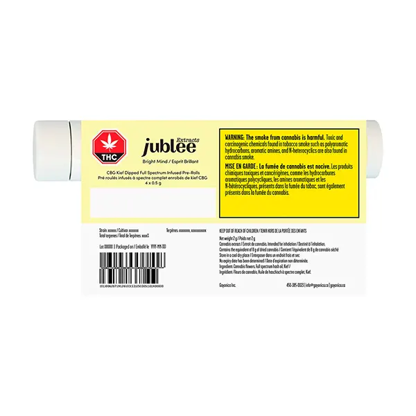 Image for Bright Mind - CBG Kief Dipped Full Spectrum Infused Pre-Roll, cannabis pre-rolls by Jublee