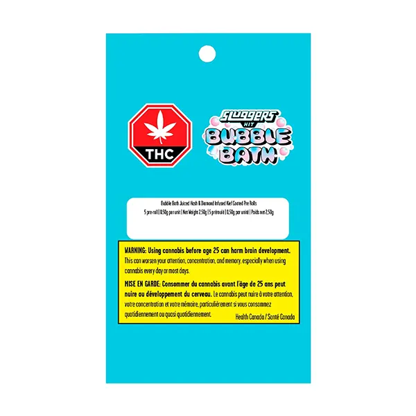 Image for Bubble Bath Juiced Hash & Diam Infused Kief Coated Pre-Roll, cannabis pre-rolls by Sluggers