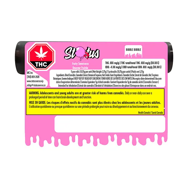 Image for Bubble Bubble Liquid Diamond Infused Kief Coated Pre-Roll, cannabis pre-rolls by Status