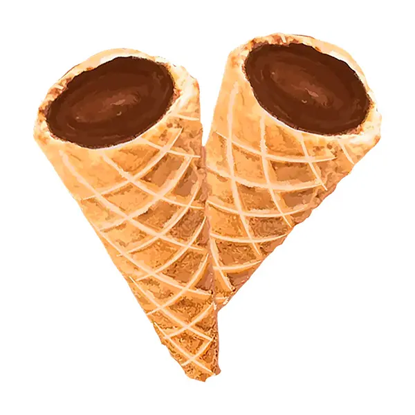 Image for Caramel Chocolate Live Rosin Waffle Cones