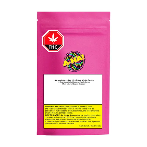 Image for Caramel Chocolate Live Rosin Waffle Cones, cannabis all products by A-Ha!