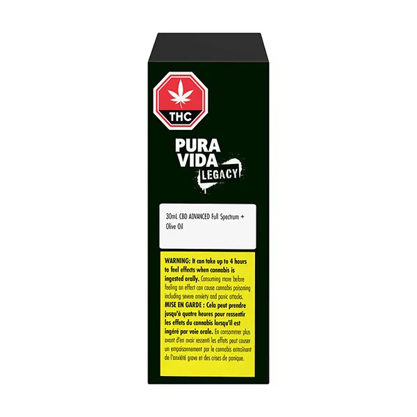 CBD ADVANCED Full Spectrum + Olive Oil (Bottled Oils) by Pura Vida