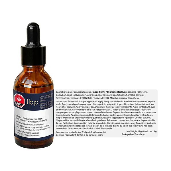 Image for CBD + Rosemary Hair and Scalp Serum, cannabis all products by Four Buds Farms