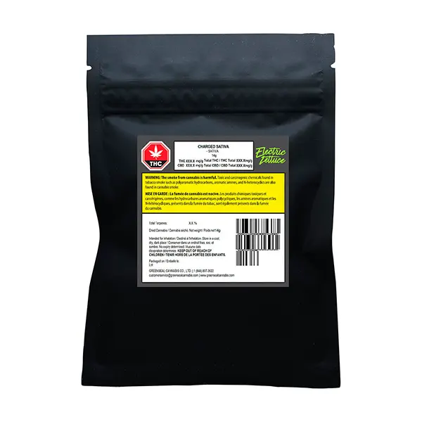 Image for Charged Sativa, cannabis dried flower by Electric Lettuce