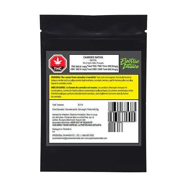 Image for Charged Sativa Pre-Roll, cannabis all products by Electric Lettuce