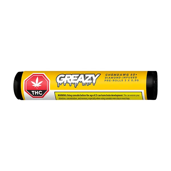 Chemdawg 60+ Double Infused Pre-Roll (Pre-Rolls) by Greazy