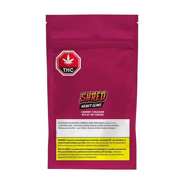 Cherry Crusher Heavy Slims Infused Pre-roll (Pre-Rolls) by Shred