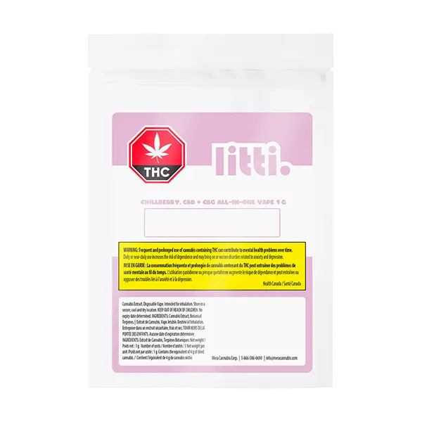 Image for Chillberry CBD + CBG All-In-One, cannabis disposable vapes by Litti.