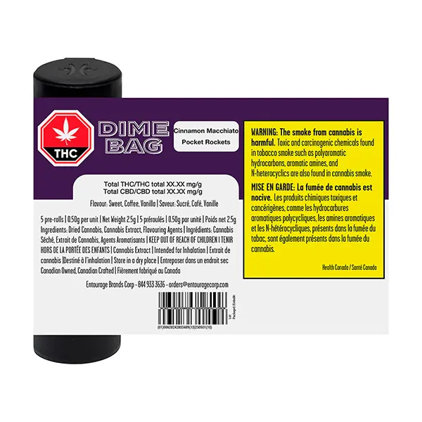 Image for Cinnamon Macchiato Pocket Rockets Infused Pre-Roll, cannabis pre-rolls by Dime Bag