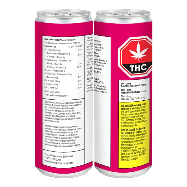 Cranberry Ginger Ale 10 THC + 10 CBG (Soft Drinks) by Sweet Justice