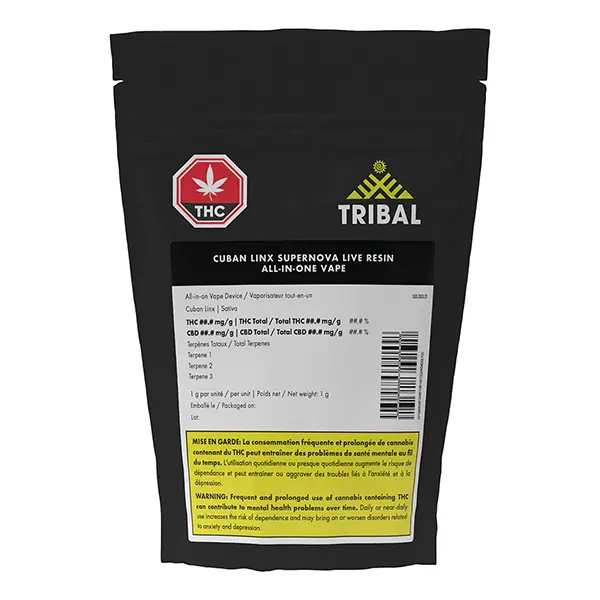 Cuban Linx Supernova Live Resin All-in-one Vape (Disposable Vapes) by Tribal