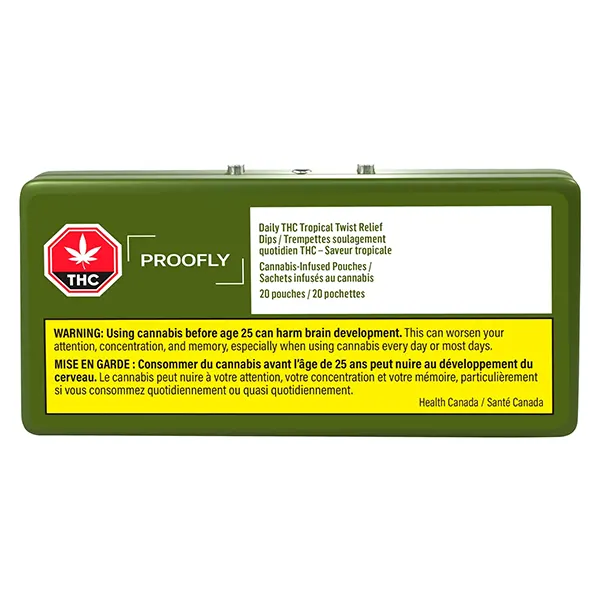 Daily THC Tropical Twist Relief Dips (Sublingual Strips) by Proofly