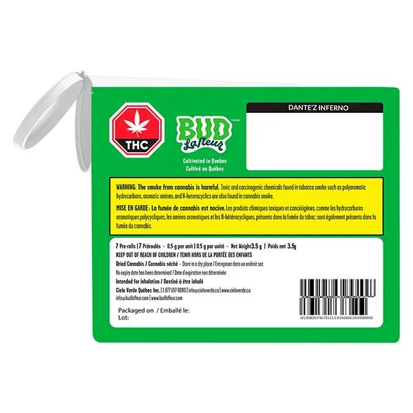Image for Dante'z Inferno Pre-Roll, cannabis pre-rolls by Bud Lafleur