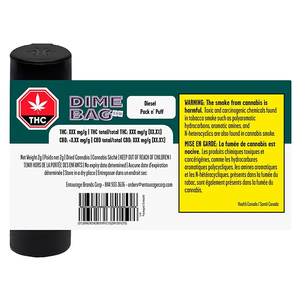 Diesel Pack N’ Puff Milled Flower (Milled Flower) by Dime Bag