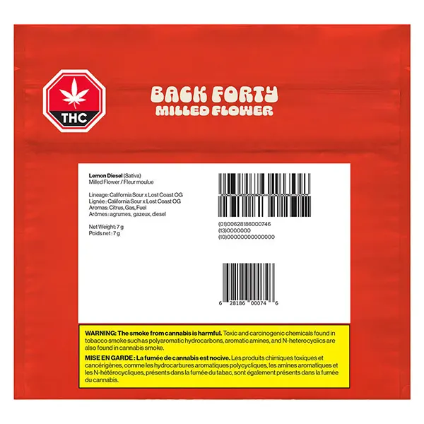 Lemon Diesel Milled Flower (Milled Flower) by Back Forty