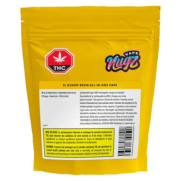 Image for El Guapo Resin All-in-one, cannabis disposable vapes by Nugz