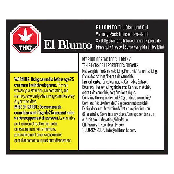 Image for El Jointo The Diamond Cut Varity Pack Infused Pre-Roll, cannabis all products by El Blunto