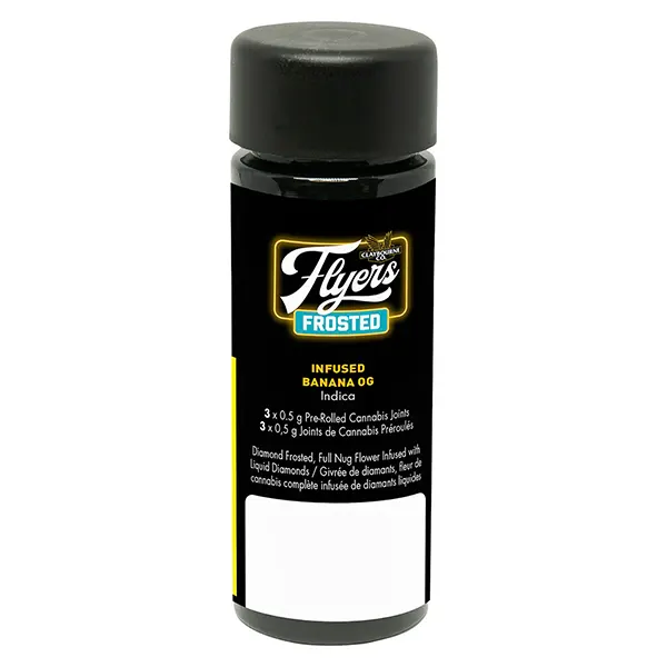Image for Flyers Frosted Infused Banana OG Pre-Rolls, cannabis pre-rolls by Claybourne