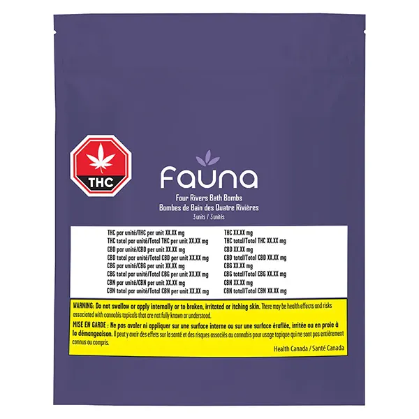 Image for Four Rivers Bath Bombs With CBD CBG CBN And THC, cannabis bath, shower by Fauna
