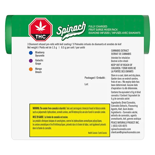 Image for Fully Charged Fruit Surge Mixer Pack Infused Pre-Roll, cannabis pre-rolls by Spinach