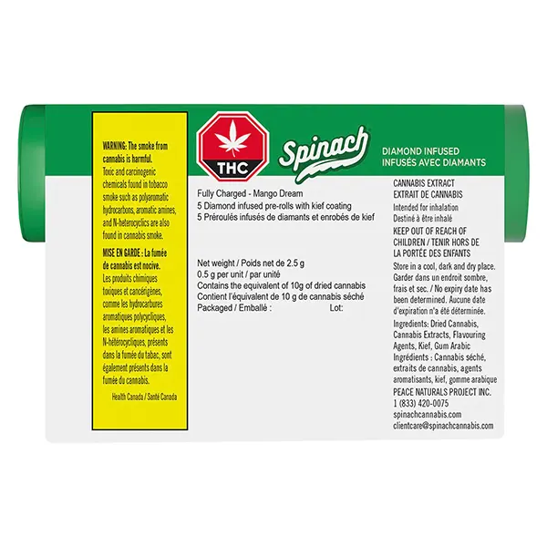 Image for Fully Charged Mango Dream Infused Pre-roll, cannabis pre-rolls by Spinach