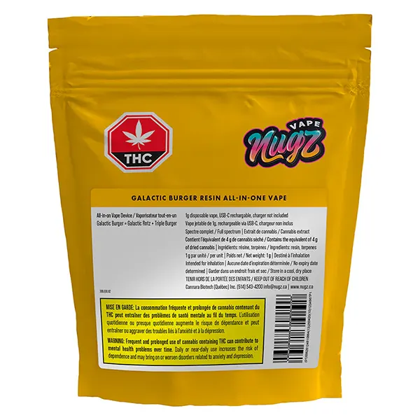 Image for Galactic Burger Resin All-in-One Vape, cannabis disposable vapes by Nugz