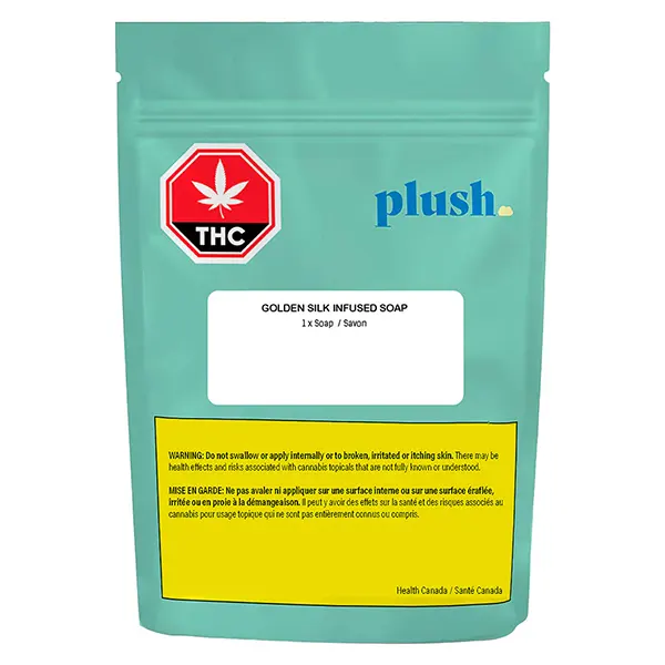 Image for Golden Silk Infused Soap, cannabis bath, shower by Plush