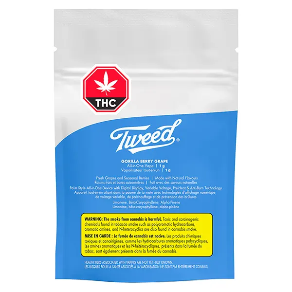 Gorilla Berry Grape Liquid Diamonds AIO (Disposable Vapes) by Tweed