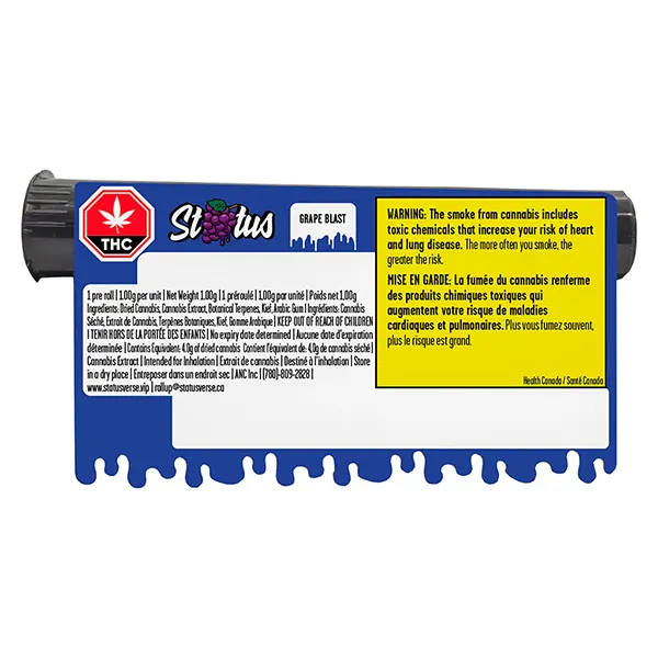 Image for Grape Blast Liquid Diamond Infused Kief Coated Blunt, cannabis blunts by Status