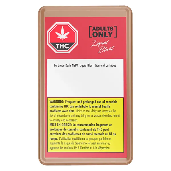 Image for Grape Kush NSFW Liquid Blunt Diamond Cartridge, cannabis all products by Adults Only