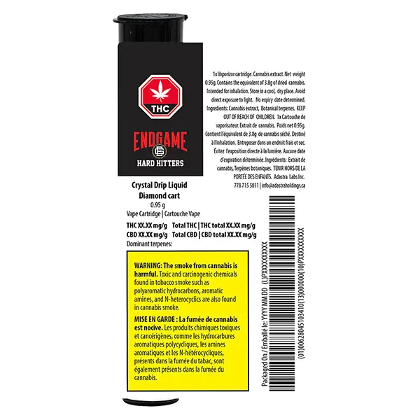 Image for Hard Hitters Crystal Drip Liquid Diamond 510 Thread Cart, cannabis 510 cartridges by Endgame