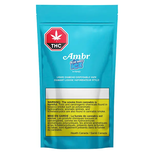 Hybrid Blue Razz Ice Liquid Diamond AIO Vape (Disposable Vapes) by AMBR