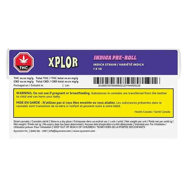 Indica Pre-roll (Pre-Rolls) by XPLOR