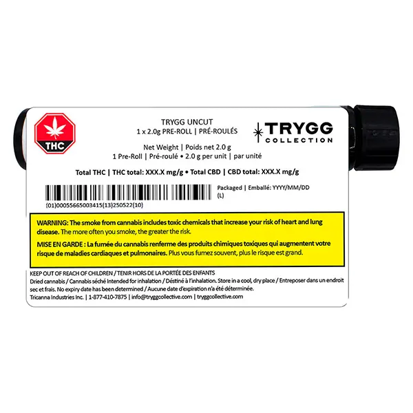 Image for Uncut Pre-Roll, cannabis pre-rolls by Trygg Collection