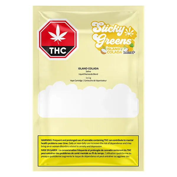 Island Colada - Liquid Diamond Blend Vape (510 Cartridges) by Sticky Greens
