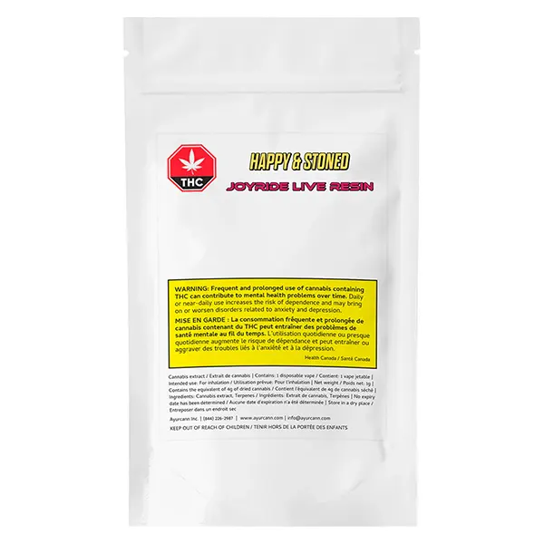 Joyride Live Resin Disposable Vape (Disposable Vapes) by Happy & Stoned