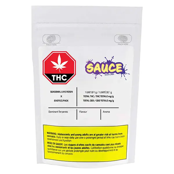 Live Rosin Seasonal Exotics Pack (Resin, Rosin) by Sauce Rosin Labs