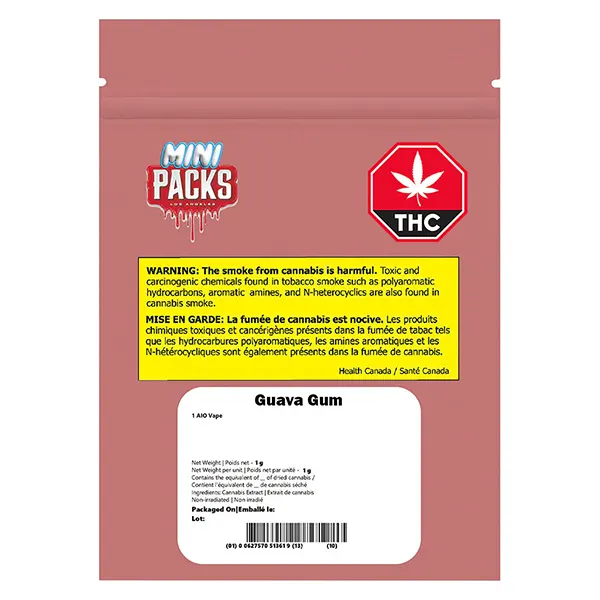 Image for Mini Packs Guava Gum, cannabis all products by Packs