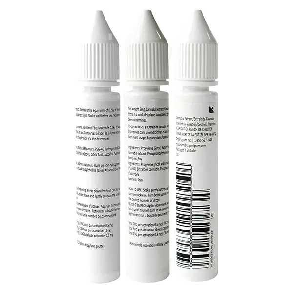 Image for Nano Drop 25:25 THC:CBG, cannabis bottled oils by RHO Phyto