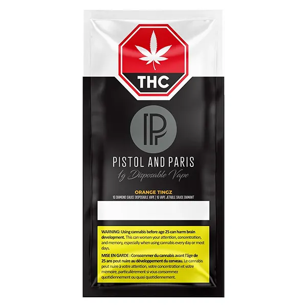 Image for Orange Tingz Diamond Sauce Disposable, cannabis disposable vapes by Pistol and Paris