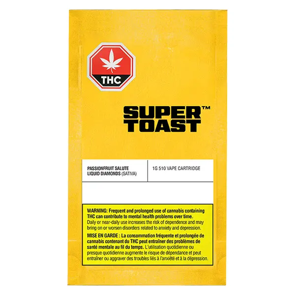 Image for Passionfruit Salute Liquid Diamonds 510 Thread Cartridge, cannabis all products by Super Toast