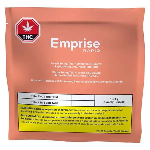 Peach 10 THC : 10 CBD Gummy (Gummies) by Emprise