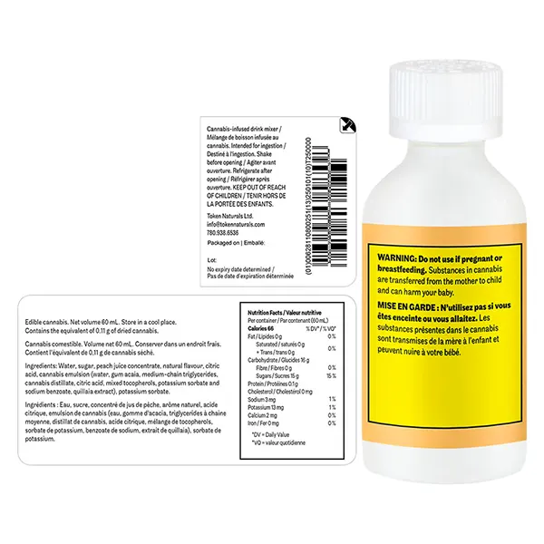 Image for Peach Mixer, cannabis beverage mixers by Token