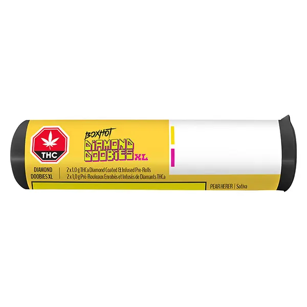 Image for Pear Herer + Strawberry Diesel THCa Coated Infused Pre-Roll, cannabis pre-rolls by BoxHot