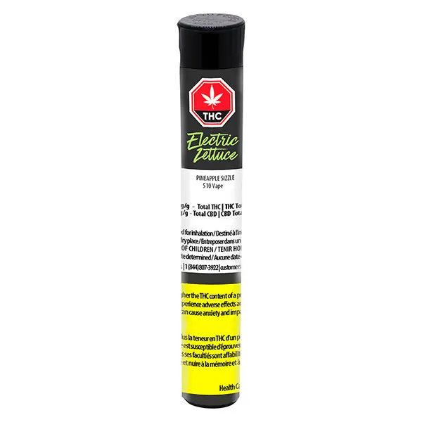 Image for Pineapple Sizzle 510 Thread Cartridge, cannabis 510 cartridges by Electric Lettuce
