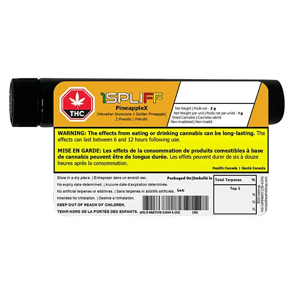 Image for Pineapplex Pre-roll, cannabis all products by 1Spliff